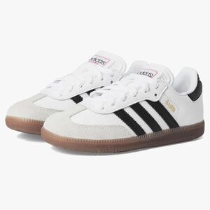 Adidas Samba White and Black Sneakers - Big Kids